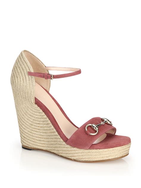 espadrillos gucci|gucci espadrilles wedges pink.